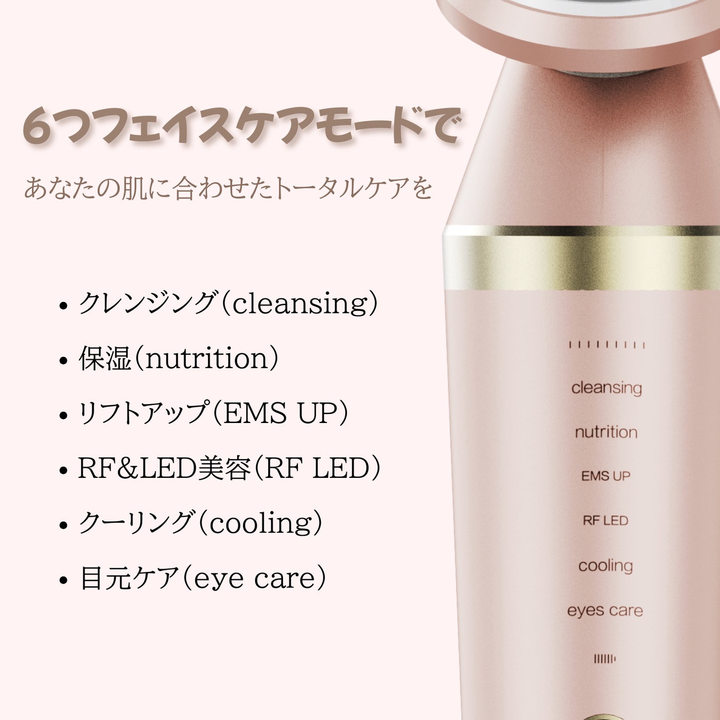 Ravilam Face Care⁺ 美顔器| RF・EMS搭載 小顔ケア 家庭用フェイスケア  LRJ-R01-PG