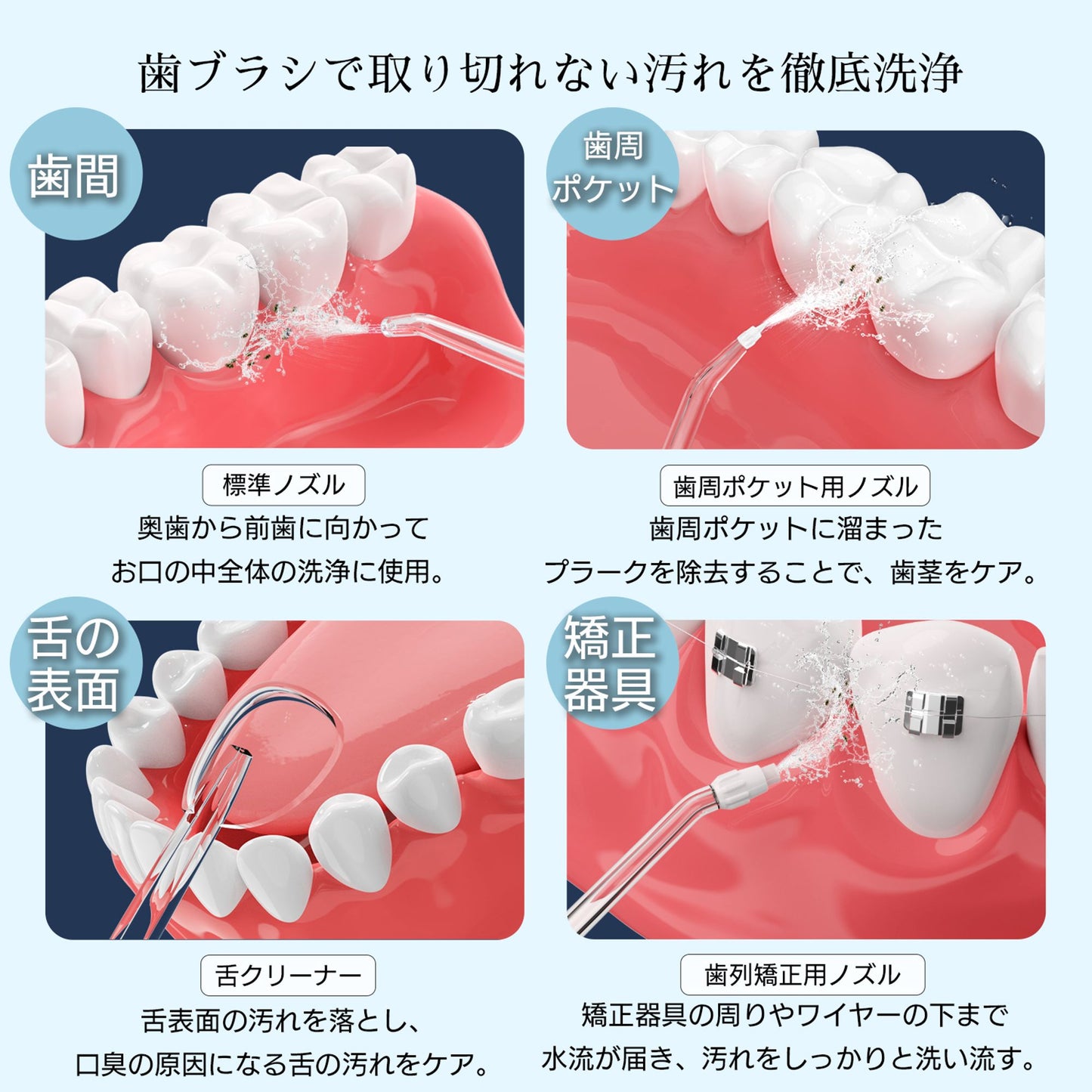 ポータブル口腔洗浄器 LRJ-K01-WH